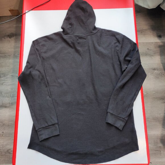 Ecko Unlimited knit hoodie black with white graphic design men's size L - Picture 4 of 10